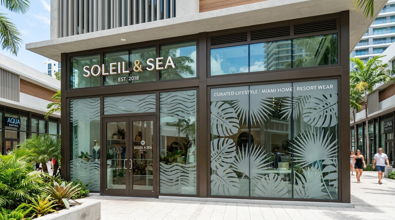 Architectural interior wall graphics in Miami office