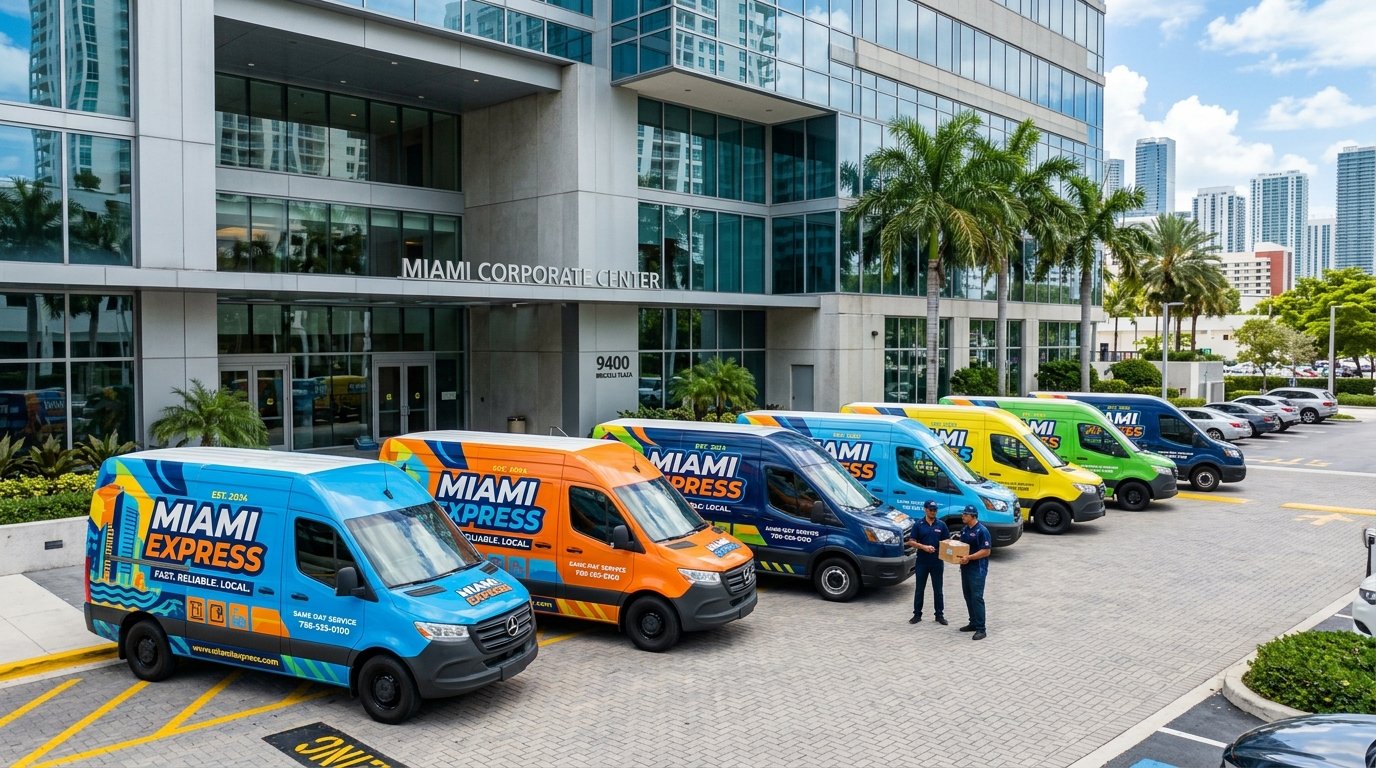 Commercial fleet vehicle wrapping service in Miami