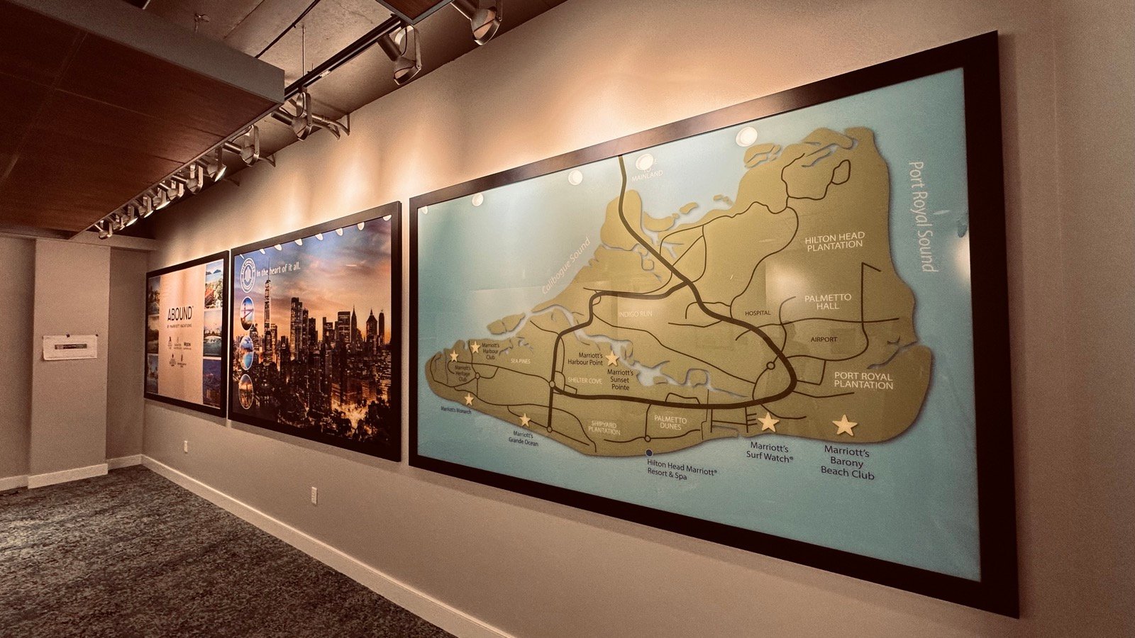 Custom commercial wallpaper mural installation in Miami